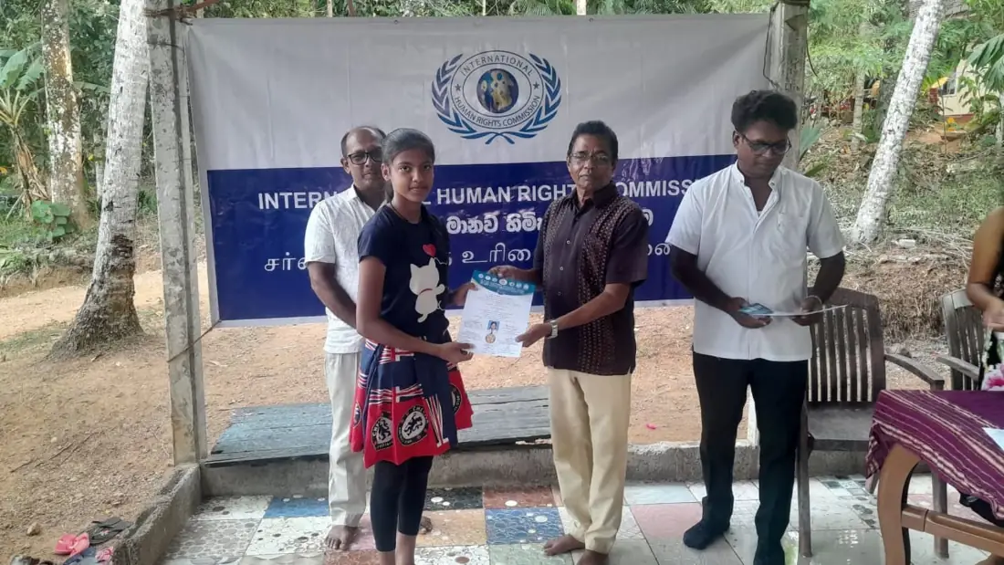IHRC and Shri Hela Cultural Collaboration Foundation Award Certificates to Batapothalla Art Institute Dance Students