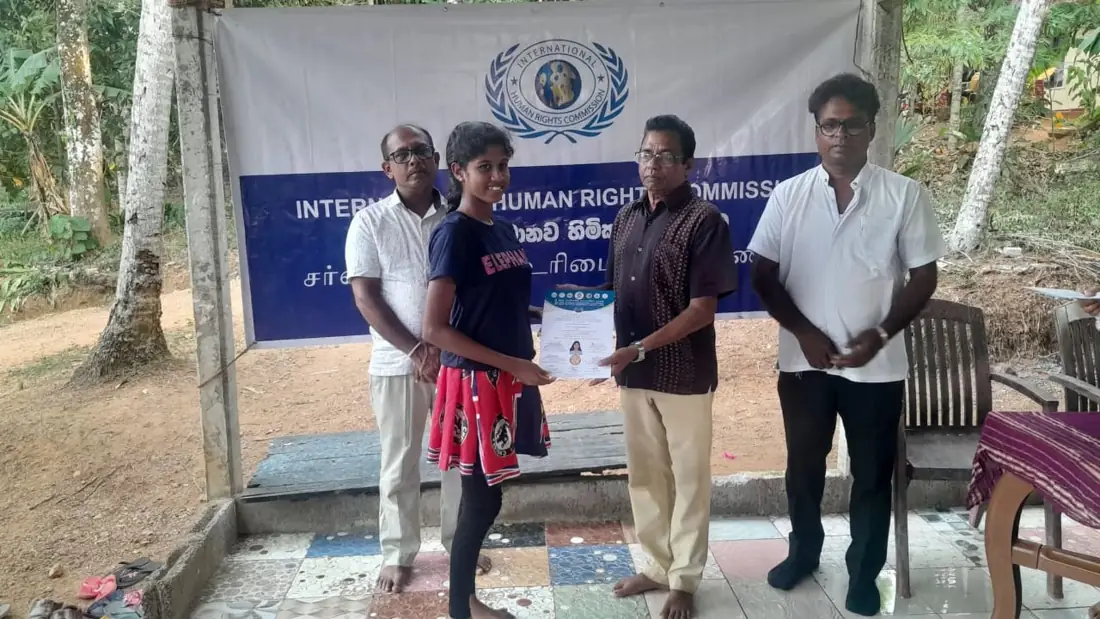 IHRC and Shri Hela Cultural Collaboration Foundation Award Certificates to Batapothalla Art Institute Dance Students