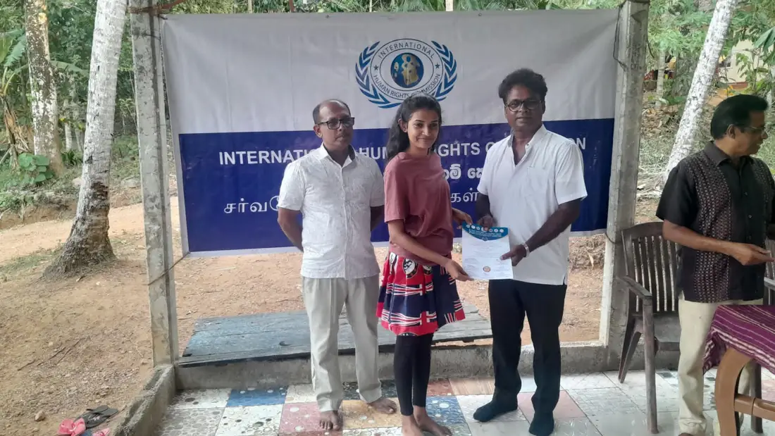 IHRC and Shri Hela Cultural Collaboration Foundation Award Certificates to Batapothalla Art Institute Dance Students